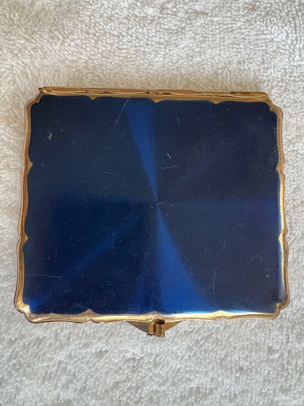 Vintage Stratton Blue and Gold Cigarette Case